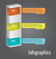 Column like diagram, can be used for infographics, websites elem