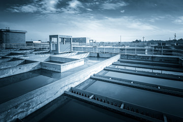 Modern urban wastewater treatment plant.