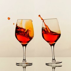 Airborne wineglass-invitation