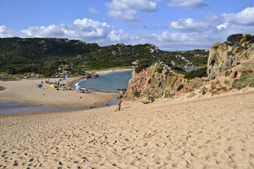 Fototapeta na wymiar Saredegna, Isola La Maddalena: Spiaggia Monte d'Arena 
