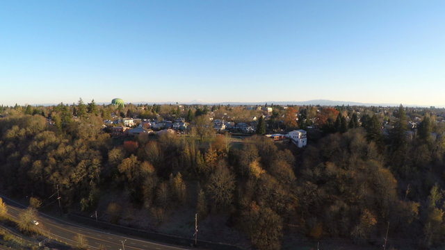 Portland Aerial Neighborhood Train Yard