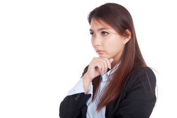 Young Asian businesswoman is  thinking