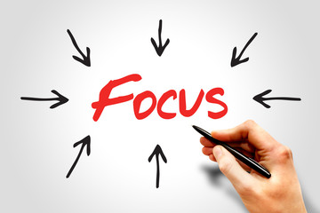 Focus arrows directions, business concept