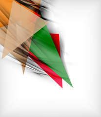 Color triangles, unusual abstract background