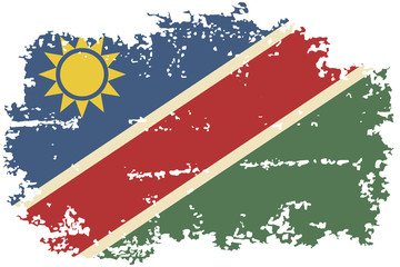 Namibia grunge flag. Vector illustration.