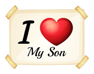 I love my son