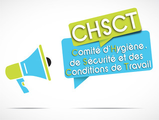 mégaphone vert/bleu : chsct