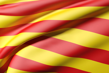catalonia flag - obrazy, fototapety, plakaty