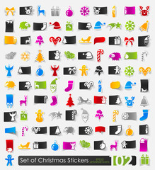 Set of Christmas stickers