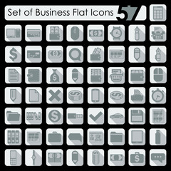 Set of business flat icons