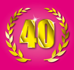 LAURIERS 40eme_FOND ROSE