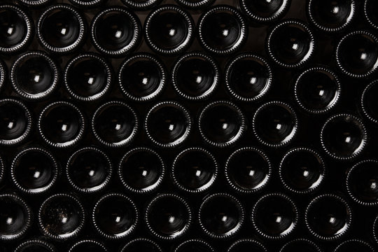 Wine bottles as a background