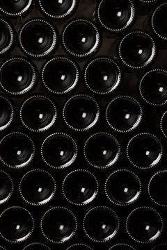 Wine bottles as a background