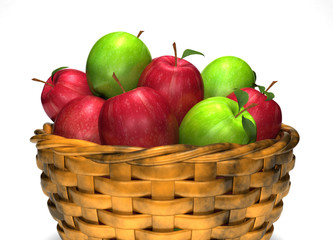 Red green apples
