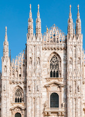 Facade of the Milan Cathedral, Italy