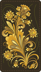 Gold flower pattern