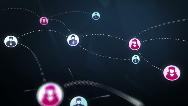Social network media concept