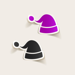 realistic design element: santa hat