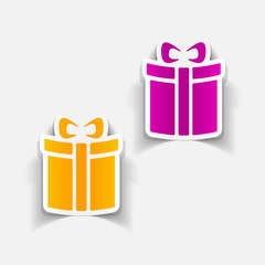 realistic design element: gift box