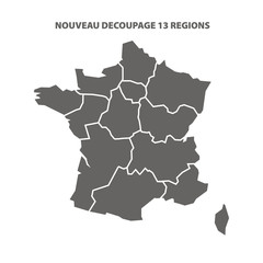 Nouveau d&eacute;coupage 13 r&eacute;gions