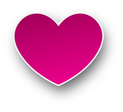 Paper pink heart.