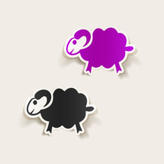 realistic design element: sheep