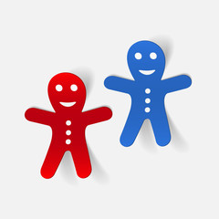 realistic design element: gingerbread man