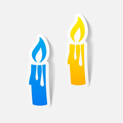 realistic design element: christmas candle