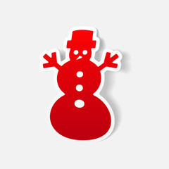 realistic design element: christmas snowman