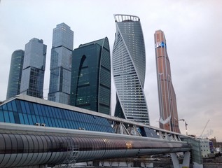 Naklejka premium вид на Москва-сити
