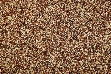 Mixed red, white and black quinoa background