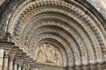 Obraz premium Jesus Christ blesses to Saint Cyril and Methodius.