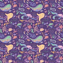 Purple sea pattern