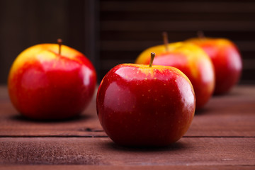 red ripe apples