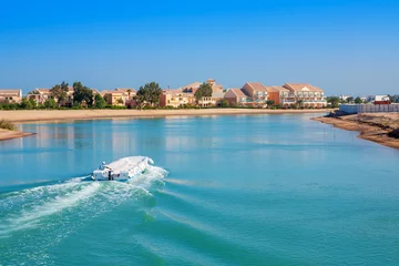 Keuken spatwand met foto El Gouna resort. Egypt © Andrei Nekrassov