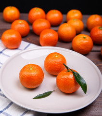 three tangerines
