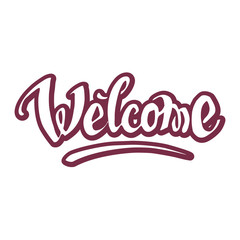 Welcome hand drawn lettering