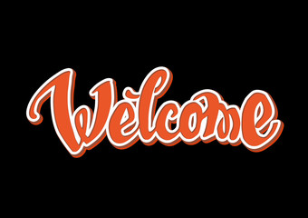 Welcome hand drawn lettering