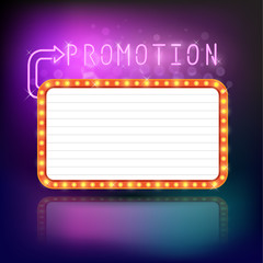 Retro vintage frame banner promotion