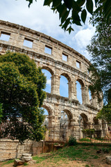 Obraz premium Famous amphitheater in Pula, Croatia