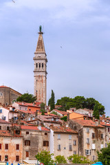Fototapeta na wymiar Rovinj old town in Adriatic sea coast of Croatia