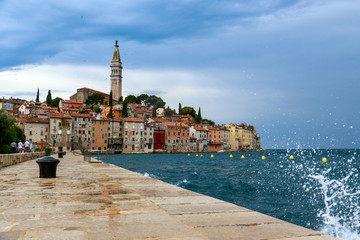 Rovinj old town in Adriatic  sea coast of Croatia