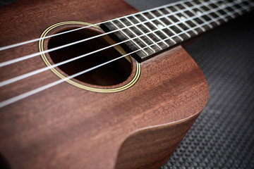 Close up of ukulele