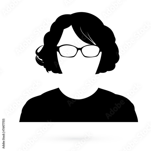 "Black silhouette of women. Vector. 1" Stock image and royalty-free