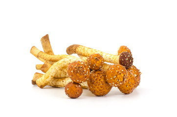 Zugitake mushroom on white background