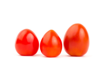 Fresh tomatoes on white background