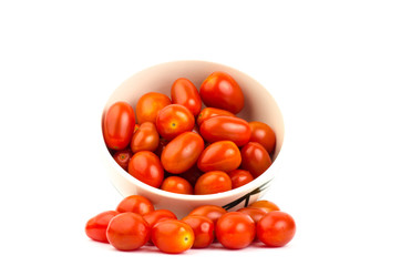 Fresh tomatoes on white background