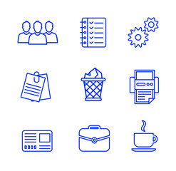 Vector illustration of business icons.