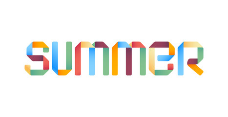Summer 3d text design template.