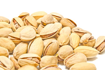 heap of tasty roasted pistachios